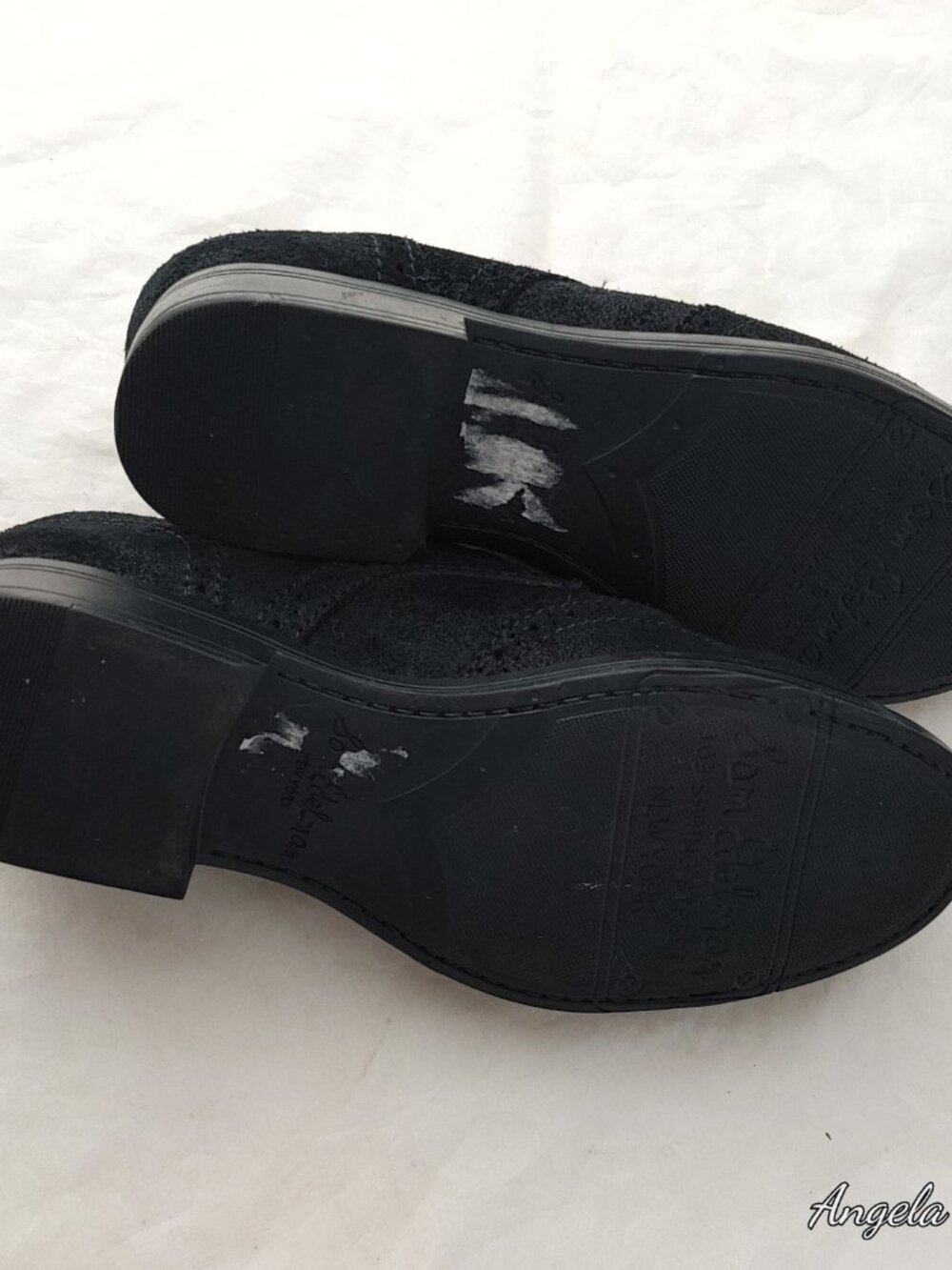 Sam Edelman Black Suede Oxford Wingtip Brogues Size 36.5 / 37 - Picture 9 of 10